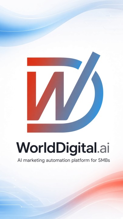 LinkedIn post: WorldDigital.ai = AI marketing automation platform for SMBs