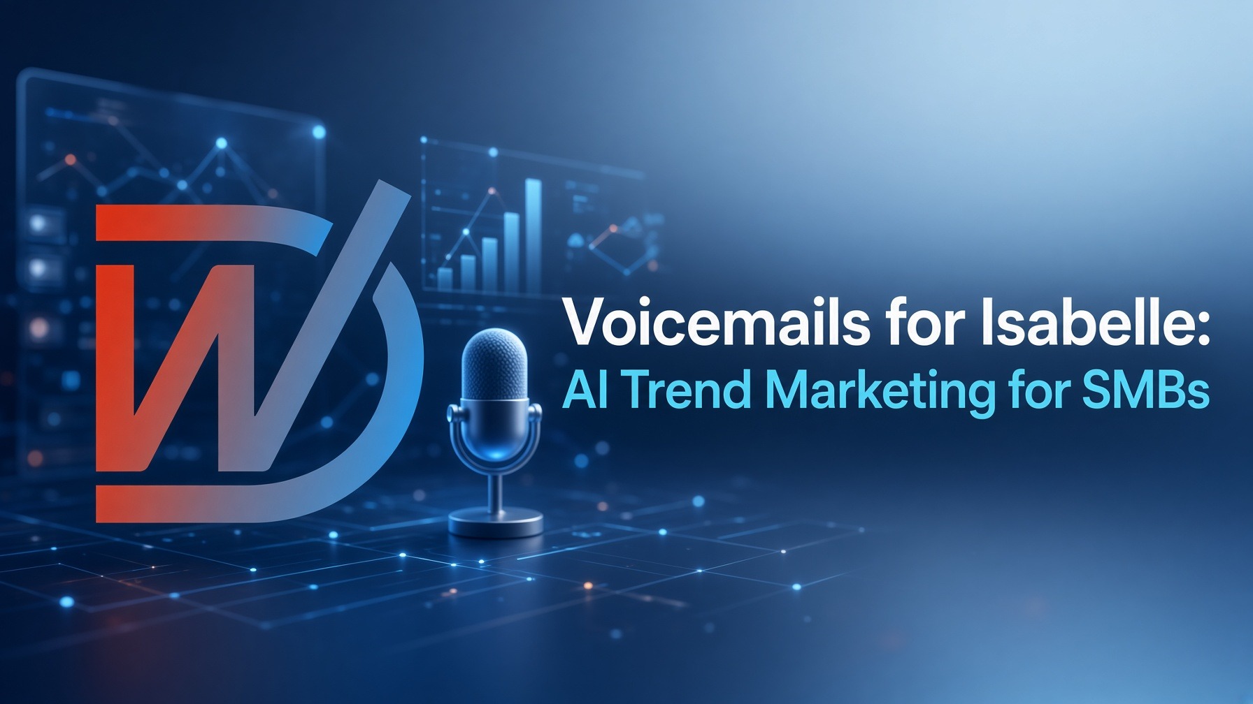 Instagram post: Voicemails for Isabelle: AI Trend Marketing for SMBs. Learn how small businesses