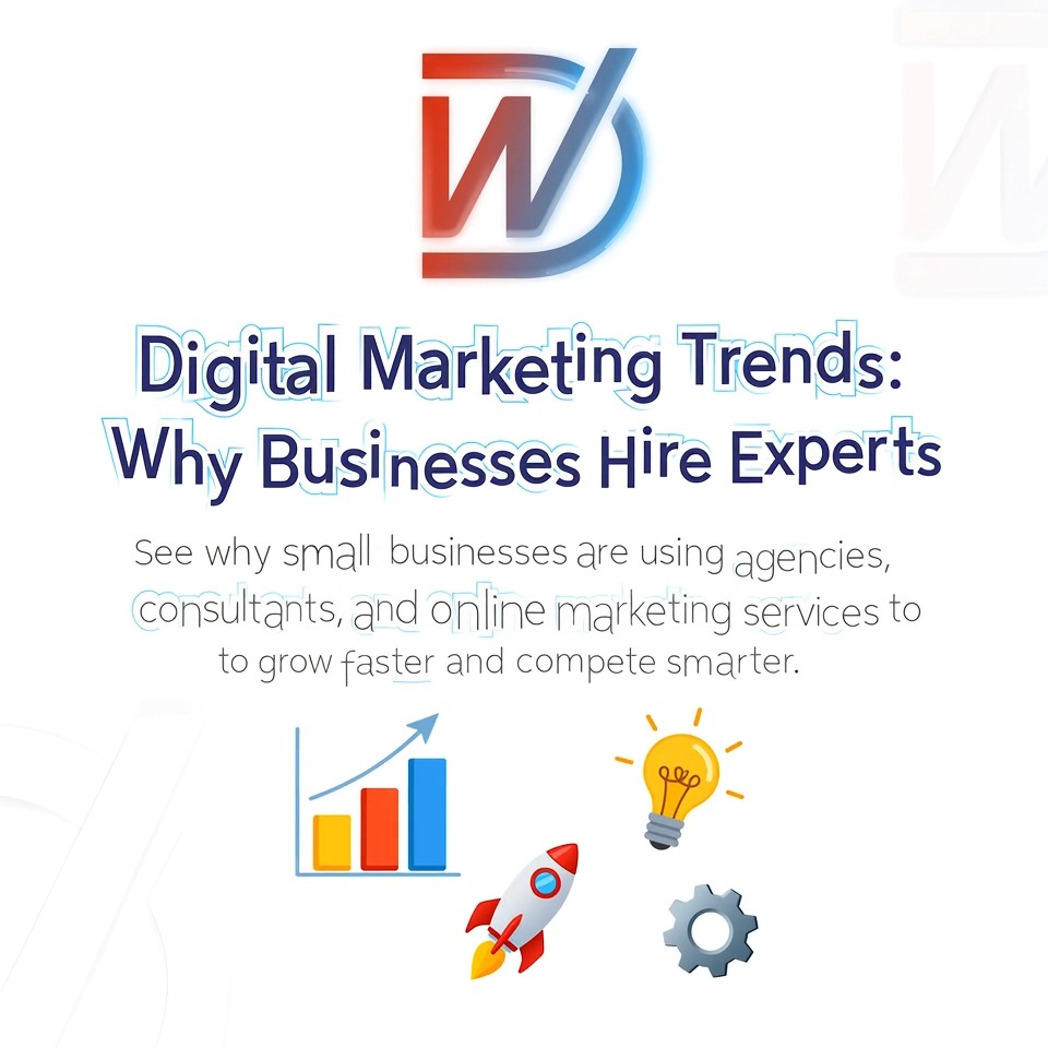 Instagram post: Small businesses are growing faster by working smarter — not harder. Digital mar
