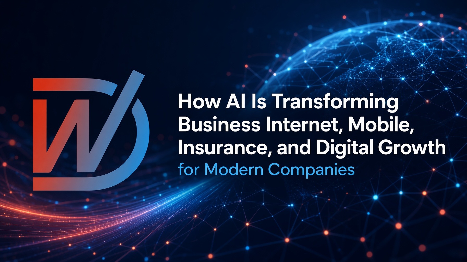 Instagram post: How AI Transforms Business Internet, Mobile, Insurance Growth. AI helps small bu
