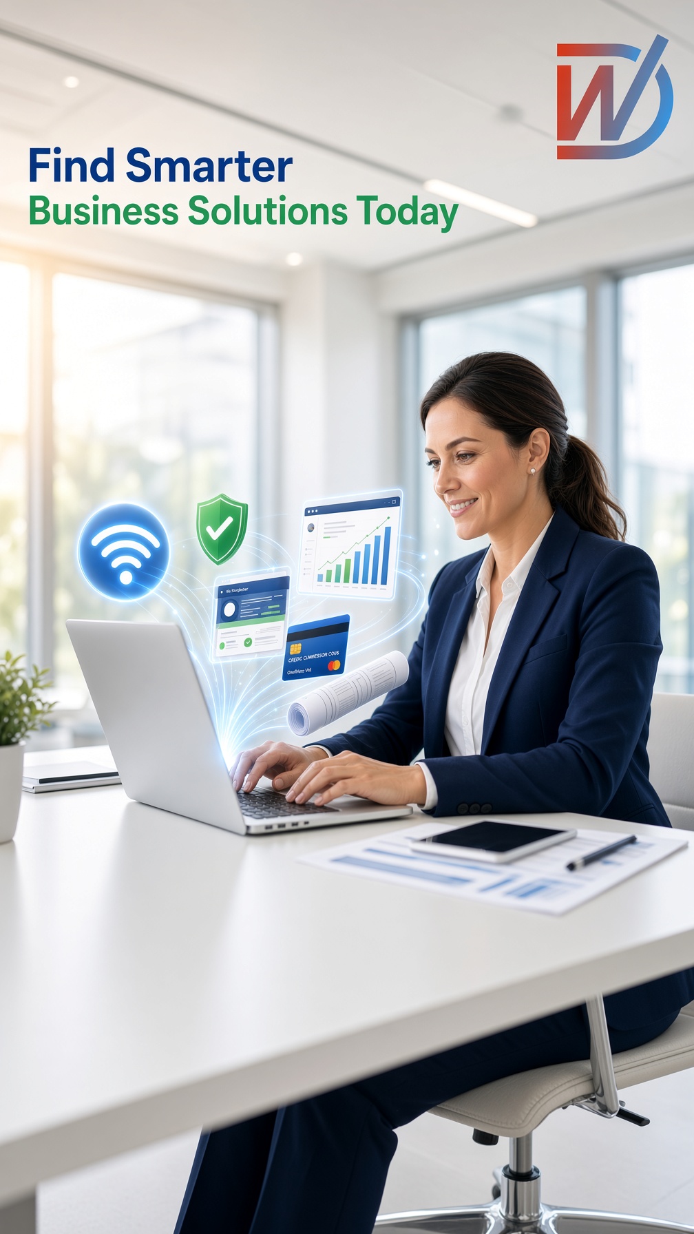 Instagram post: Small Business Growth: Internet, Insurance & AI Marketing. A practical guide to 