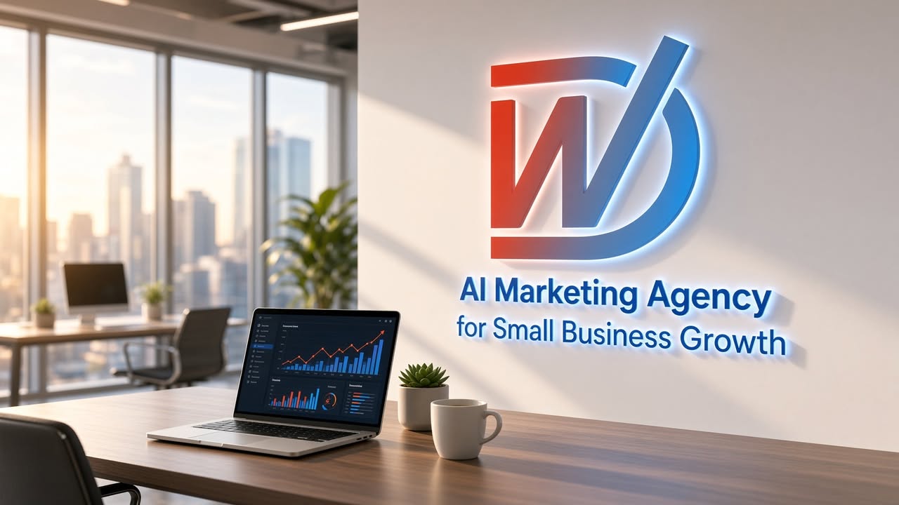Facebook post: AI Marketing Agency for Small Business Growth. Learn how AI marketing helps smal
