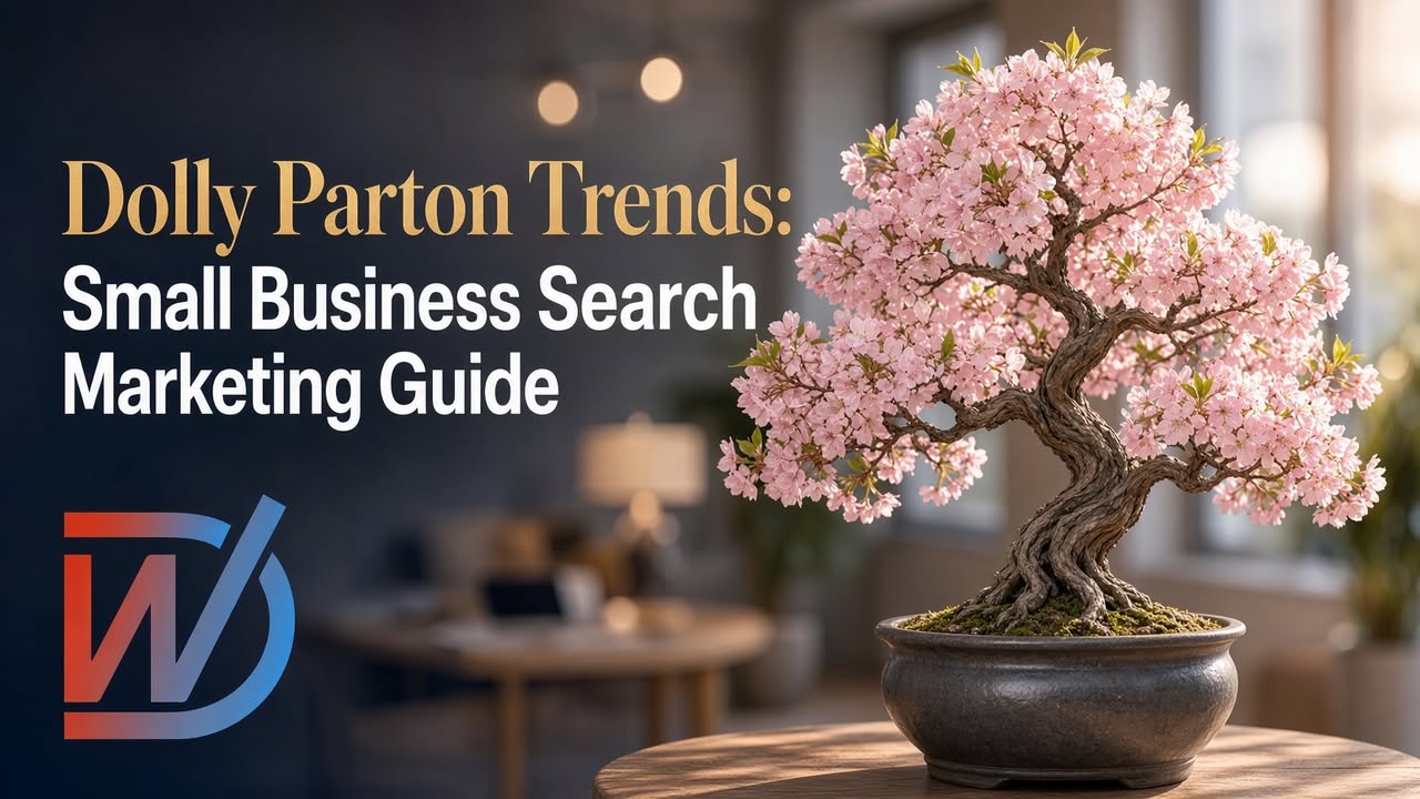 Facebook post: Dolly Parton Trends: Small Business Search Marketing Guide. Learn how small busi