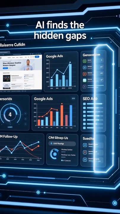 Facebook post: They are losing because their website, ads, SEO, or follow-up system is leaking 
