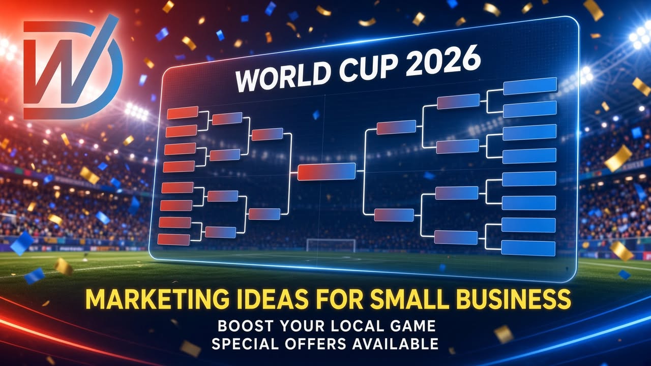 Facebook post: World Cup Bracket 2026: Marketing Ideas for Small Business. Use FIFA World Cup 2
