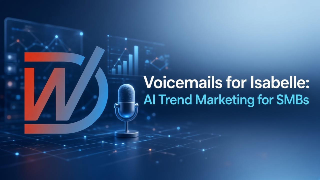 Facebook post: Voicemails for Isabelle: AI Trend Marketing for SMBs. Learn how small businesses