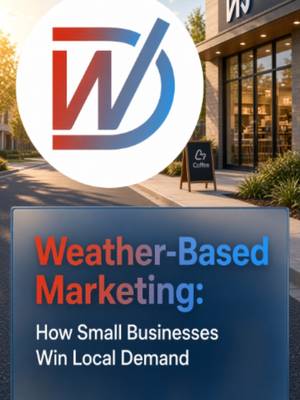 TikTok post: Weather-Based Marketing: How Small Businesses Win Local Demand. Use weather tren