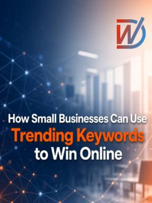 TikTok post: How Small Businesses Can Use Trending Keywords to Win Online. Learn how to turn 
