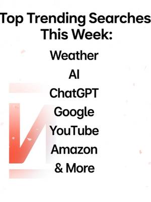 TikTok post: Top Trending Searches This Week: AI, Weather & More. Explore this week’s top tre