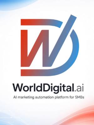 TikTok post: WorldDigital.ai = AI marketing automation platform for SMBs #worlddigitalai #AIA
